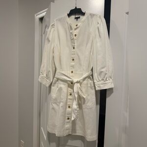 Who What Wear white denim belted shirt dress. Sz M
Never worn or washed